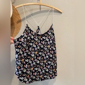 Victoria's Secret Black Floral Intimate Sleepwear Spaghetti Strap Cami